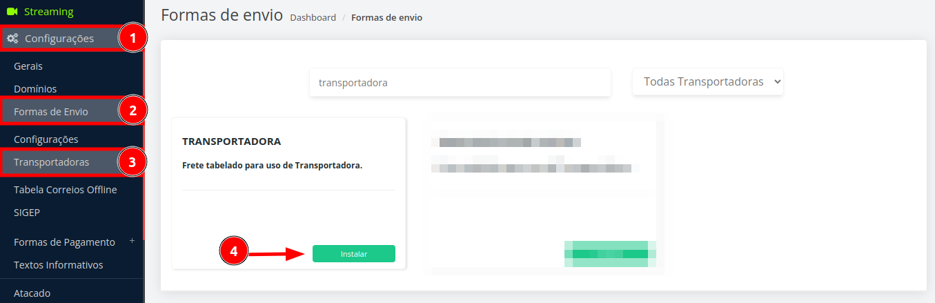 Módulo Transportadora