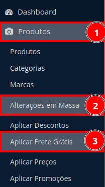 Como oferecer frete grátis por categorias?