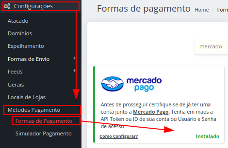 Como alterar a conta do Mercado Pago