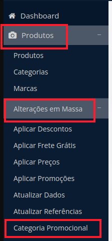 Como tornar uma categoria promocional