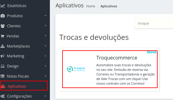 Como integrar o Troquecommerce